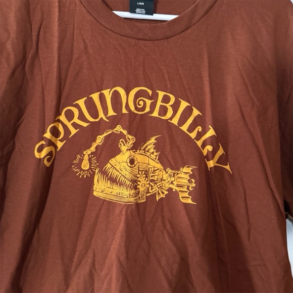 "Sprungbilly" Bluegrass Band Brown Hanes Graphic T-Shirt L - Picture 3 of 5